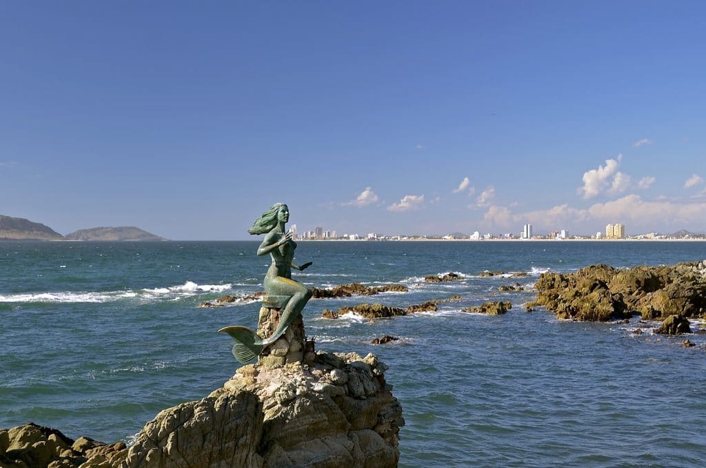 Mermaid statue at Malacon