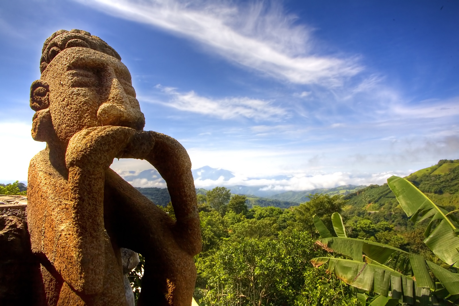 Stone statue on a costa rica Stone statue on a costa rica
